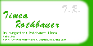 timea rothbauer business card